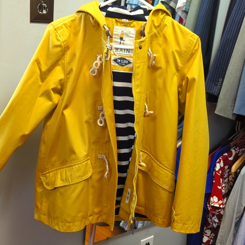 Seasalt Cornell yellow rain jacket size 6 us (10 uk)